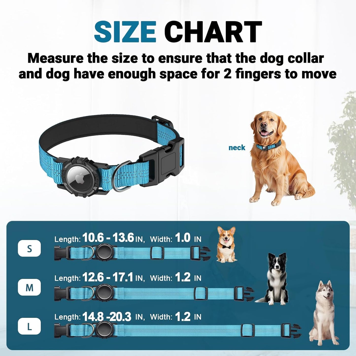 Pawloc™ - Dog Collar with Waterproof AirTag Case