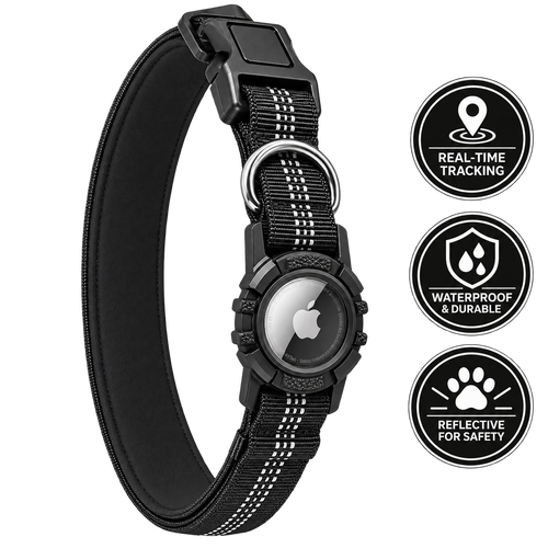 Pawloc™ - Dog Collar with Waterproof AirTag Case